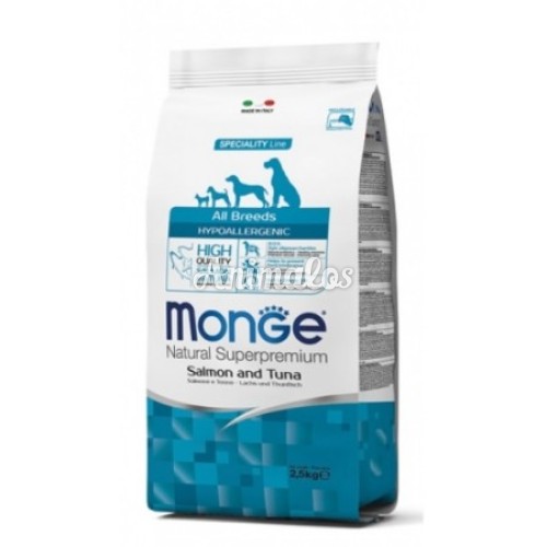 מונג' סלמון וטונה לכלב בוגרים מכל הגזעים 12 ק"ג Monge all breeds adult salmon & tuna